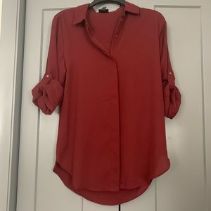 Maroon Dress Top